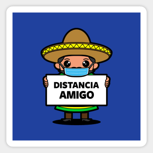 Funny Kawaii Social Distancing Mexican Cartoon Magnet